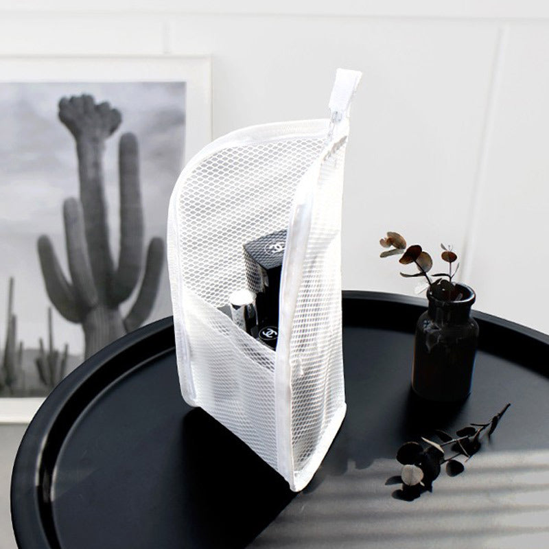 Free-Standing Clear Hanging Toiletry Bag, Foldable Waterproof EVA Cosmetic Organizer