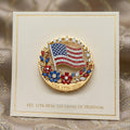 Patriotic 250th Anniversary-Inspired Brooch Pin