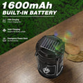 Solar Camping Lantern - Rechargeable LED Lights, Magnetic Base & Foldable Hanging Hook