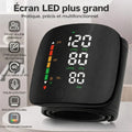 Rechargeable touchscreen wrist blood pressure monitor