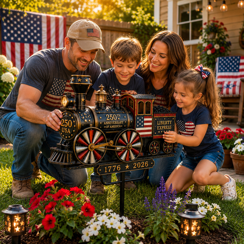 🔥🚂USA 250 “Liberty Express” Train Garden Wind Spinner ✈️