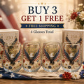 🦅Patriotic Eagle 250th Anniversary-Inspired Glass Tumbler