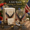 🦅Patriotic Eagle 250th Anniversary-Inspired Glass Tumbler