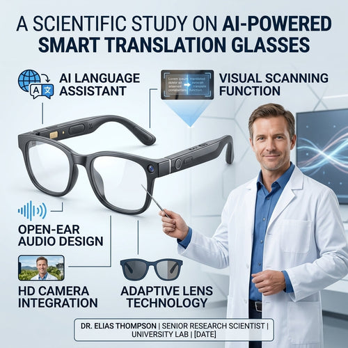 🕶️Wearable AI Translator & Voice Recorder – Multilingual Communication Assistant with Hands-Free Calls & Music Playback