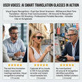 🕶️Wearable AI Translator & Voice Recorder – Multilingual Communication Assistant with Hands-Free Calls & Music Playback