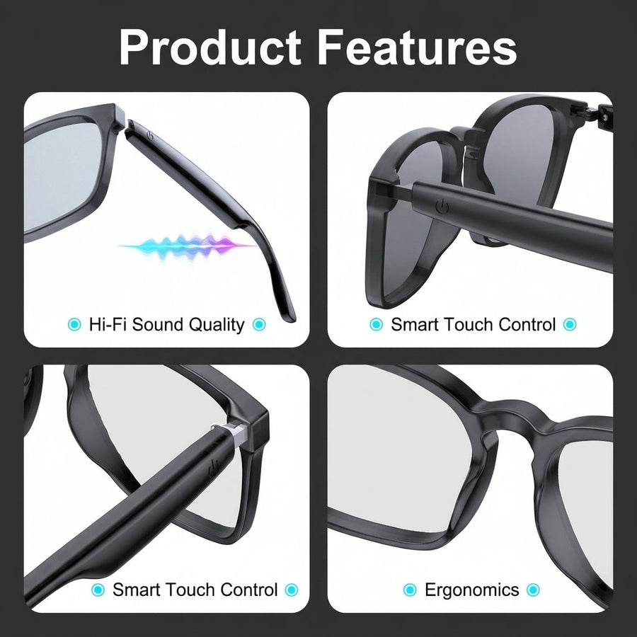 🕶️Wearable AI Translator & Voice Recorder – Multilingual Communication Assistant with Hands-Free Calls & Music Playback