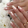 Salon-Quality Milky White Press-Ons: Extra Short Squoval Nails