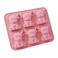 6‑Cavity Mini Highland Cow 3D Ice & Dessert Mold