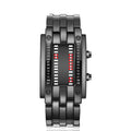 Men’s LED Digital Bracelet Watch – Stainless Steel Sports Style with Blue Light Display