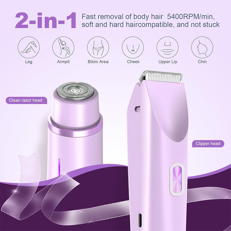 2-in-1 Painless Bikini Hair Trimmer