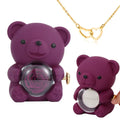 Teddy Bear-Eternal Rose - Engraved Necklace