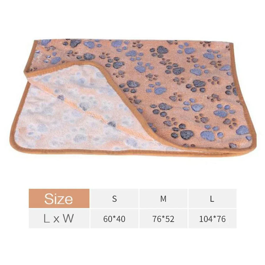 Cozy Cartoon Pet Blanket
