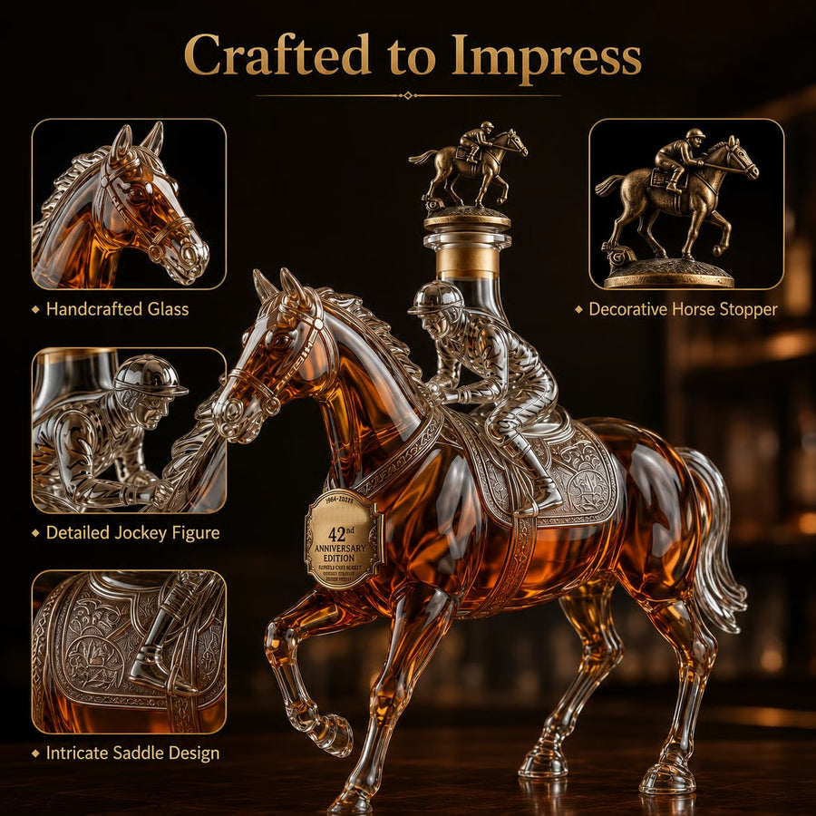 Bourbon-Style Decorative Whiskey Bottle – Anniversary-Inspired Bar Shelf Display Bottle
