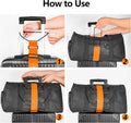 🌈2-Pack Adjustable Luggage Connector Straps – Multi-Use Travel Bag Securing Belts
