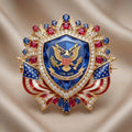 Patriotic 250th Anniversary-Inspired Brooch Pin
