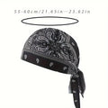 Paisley Pattern Durag Adjustable Head Wrap, Breathable Quick-Dry Helmet Liner