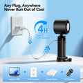 4-in-1 portable refrigeration handheld turbo fan, mini handheld personal fan.Suitable for travel, indoor use, and office desk usage