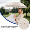 Portable Automatic Folding Umbrella, Windproof Waterproof with Loop Buckle