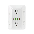Portable 6-in-1 Wall Socket Extender Fast Charging Power Splitter Adapter