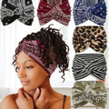 Printed Cross Yoga Headband, Print Hair Band Wide Elastic Hair Band, Twist Knot Headbands
