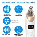 Rechargeable Electric Blackhead Remover, 3-Level Suction, Facial Care Tool