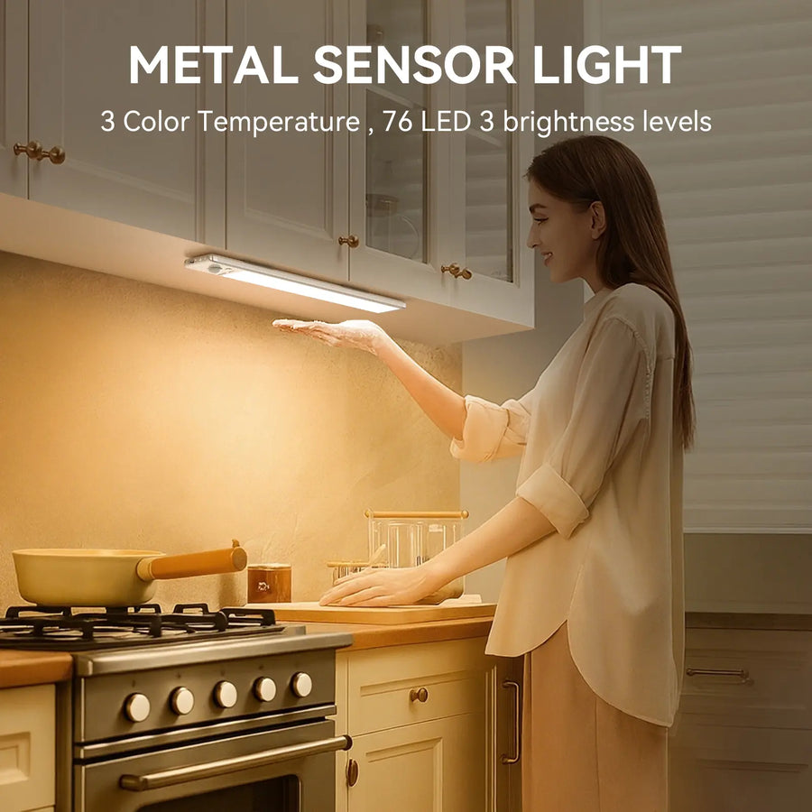 Under Cabinet Lights,Motion Sensor Night Light Indoor,1500mAh USB Rechargeable Light,Magnetic Installation Dimmable Lights