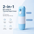 2-in-1 Box Cutter & Thermal Paper Eraser– Box Cutter with Ink Removal Function
