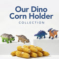 Dinosaur Corn Cob Holders with Stainless Steel Prongs