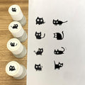 Cat Pattern Stamp, Round Self-inking Stamp