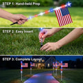 🔥Solar-Powered American Flag Path Lights, 8-pack – Celebrating The 250th Anniversary Of American Independence 🇺🇸✨