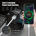 Rechargeable Headlamp,5-Night Long Battery Life,Power Indicator,500m Range,Waterproof,Zoom(Spot to Flood), Motion Sensor Switch, 90° Adjustable, Detachable Headband, Soft Light/Strobe, 1000 Lumen Constant Output, Includes Charging Cable, Power Bank