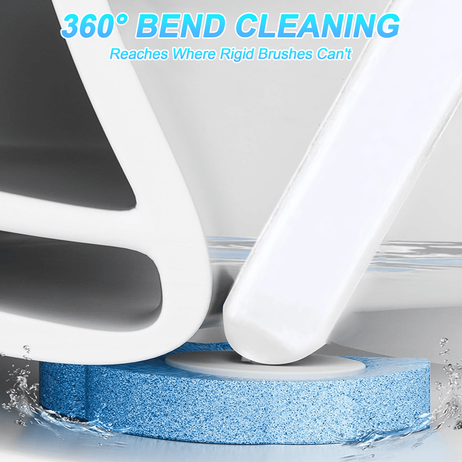 💧Disposable Toilet Bowl Brush and Holder Cleaning System with Cleanser-Infused Heads