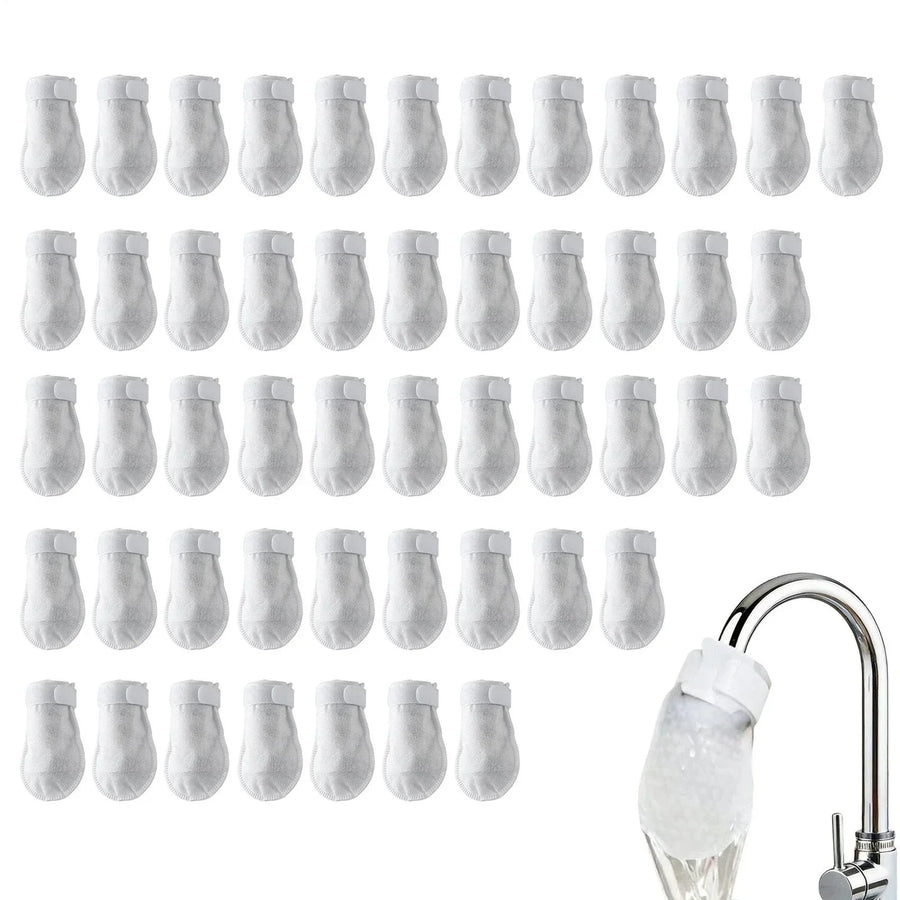 💧Cotton Faucet Filter Bags – DIY Mesh Strainer Bags for Visible Sediment, Rust & Scale