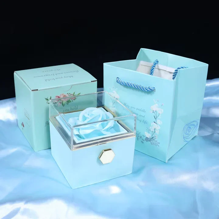 Eternal Rose Box-With Engraved Necklace