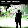High Lumens Long Tactical Flashlight, Rechargeable Handheld Light