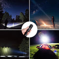 High Lumens Long Tactical Flashlight, Rechargeable Handheld Light