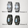 Men’s LED Digital Bracelet Watch – Stainless Steel Sports Style with Blue Light Display