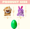 Pre-Filled Animal Plush Easter Eggs for Kids(12 pcs)